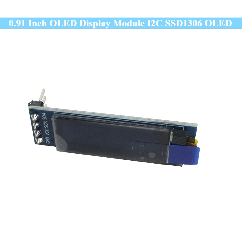 New 0.91 Inch OLED Display Module I2C SSD1306 OLED Display Module White / BLUE I2C OLED Screen Driver DC 3.3V~5V for Arduino DIY