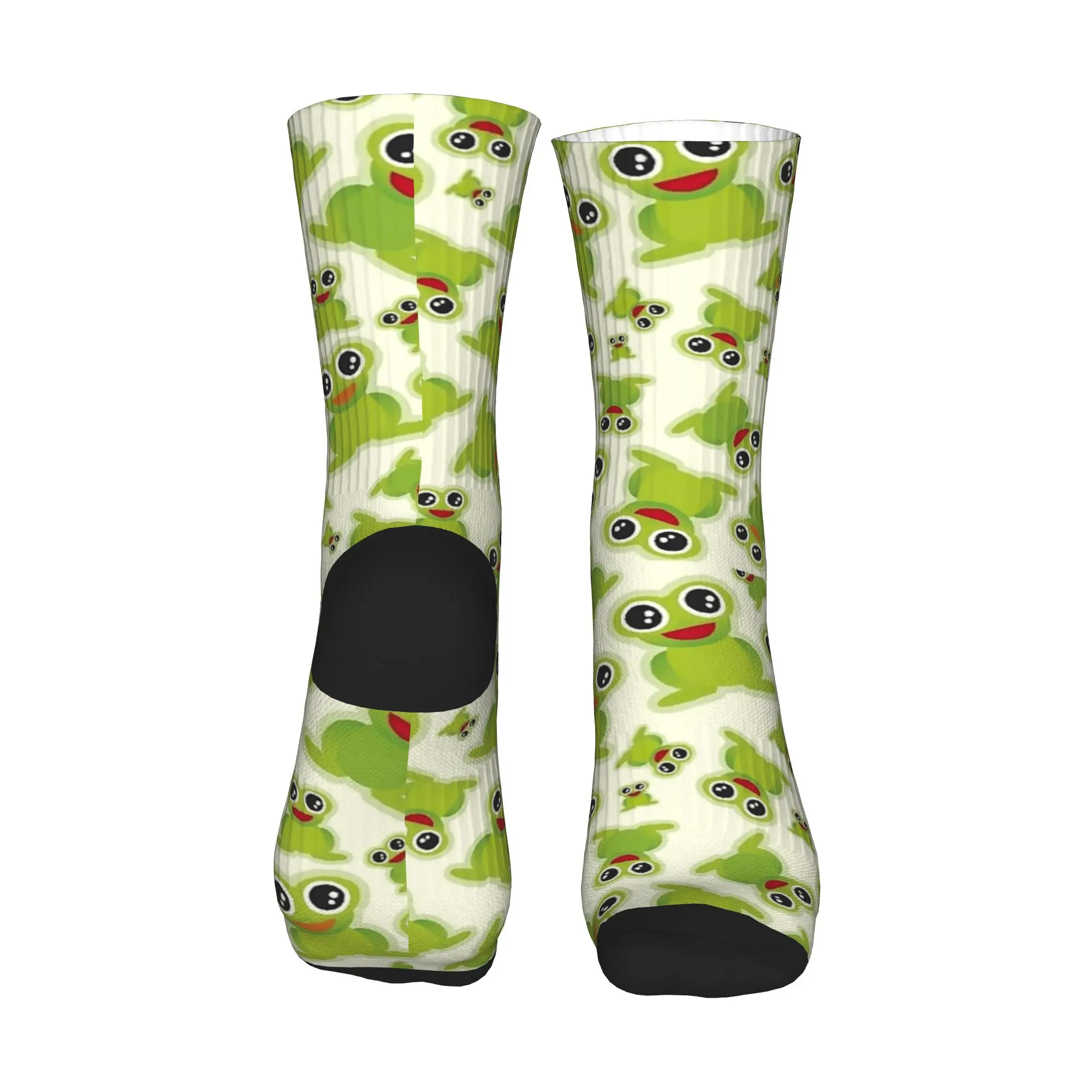 Cartoon Frog Print Stockings  Retro Socks Men Soft Breathable Socks Autumn Outdoor Pattern Anti-Slip Socks Gift