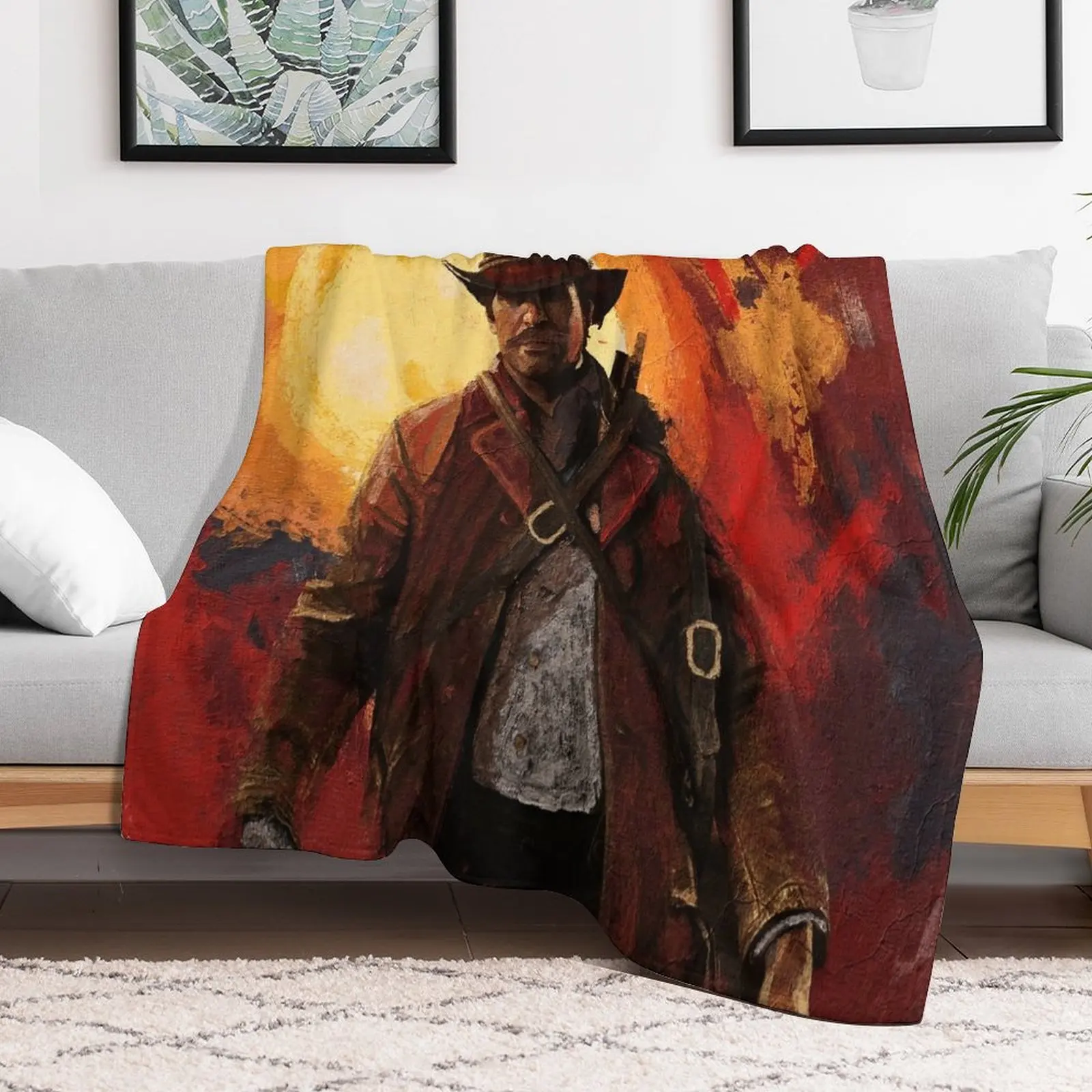 

Arthur Morgan RDR2 Throw Blanket cosplay anime Flannel funny gift Blankets