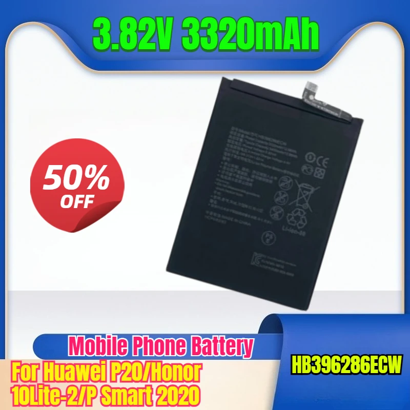 

HB396286ECW 3,82 В 3320 мАч HB436486ECW HB446486ECW Аккумулятор мобильного телефона для Huawei P20 Pro Lite P Smart Высокое качество Совершенно новый