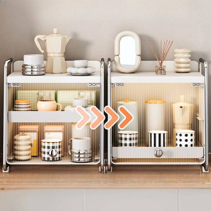 Cup storage, shelves, home with cabinet doors, tea