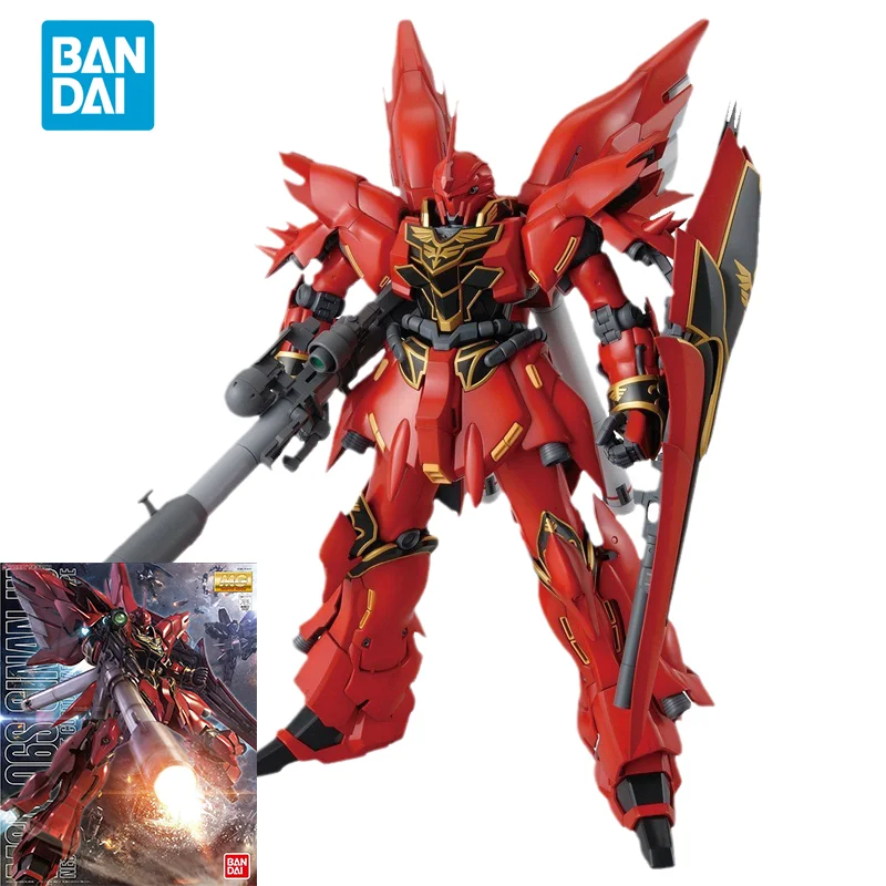 Bandai Original GUNDAM Anime Model MG Series 1/100 SINANJU HD OVA Action Figure Assembly Model Toys Gifts for Children