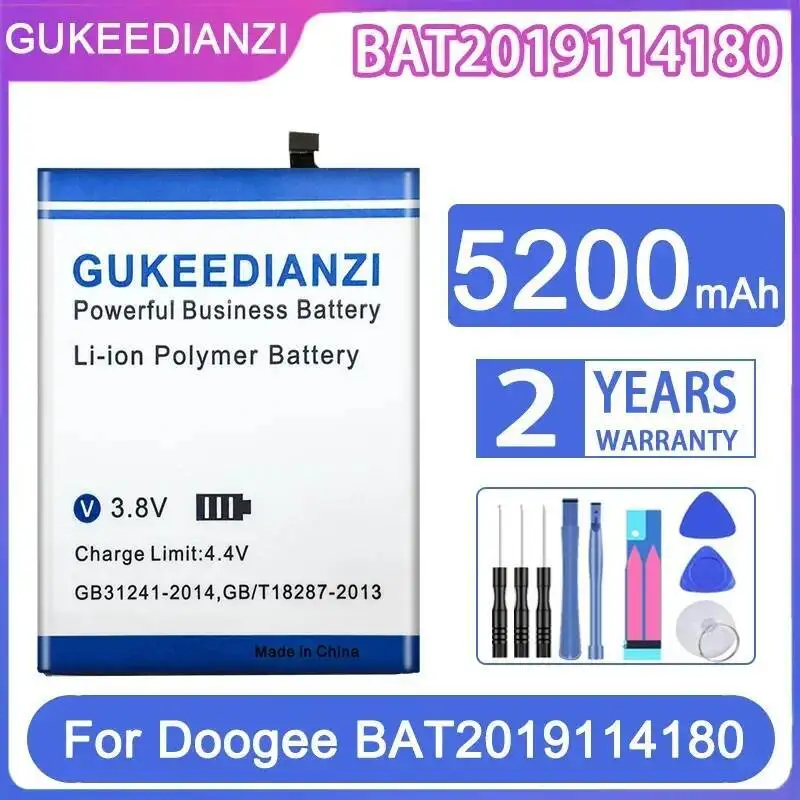 

Высокая совместимость для Doogee BAT2019114180 5200 мАч, стабильный аккумулятор мобильного телефона