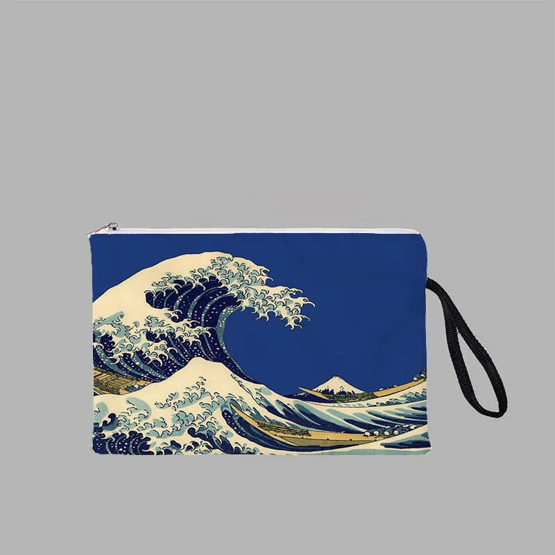 

Ukiyoe Printed Women's Cosmetic Bag Cute Leisure Travel Portable Storage Handbag Cosmetic Bag Toiletry Bag