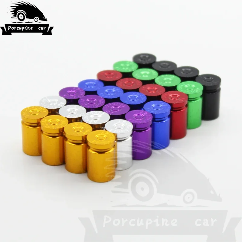 4 Pcs Bullet shell Wheels Rims Stem Air Tires Truck Bicycle Car Cover Tire Valve Caps Dust Caps for BMW Mercedes Honda Mazda VW