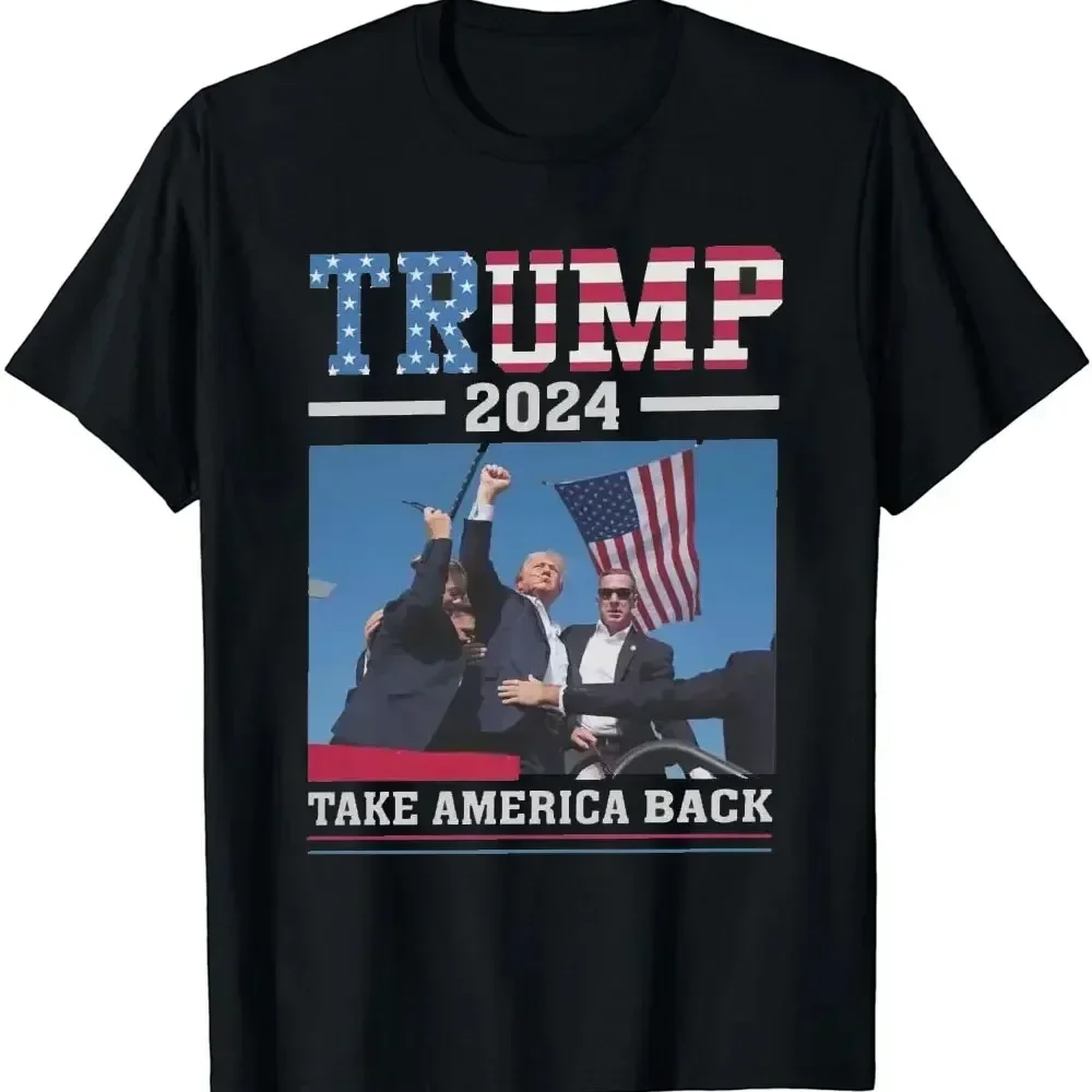 

Black Humor Trump 2024 Mugshot President Men Cotton Women T-Shirt Funny Trump 2024 The Return Sarcastic Meme Classic Tshirt
