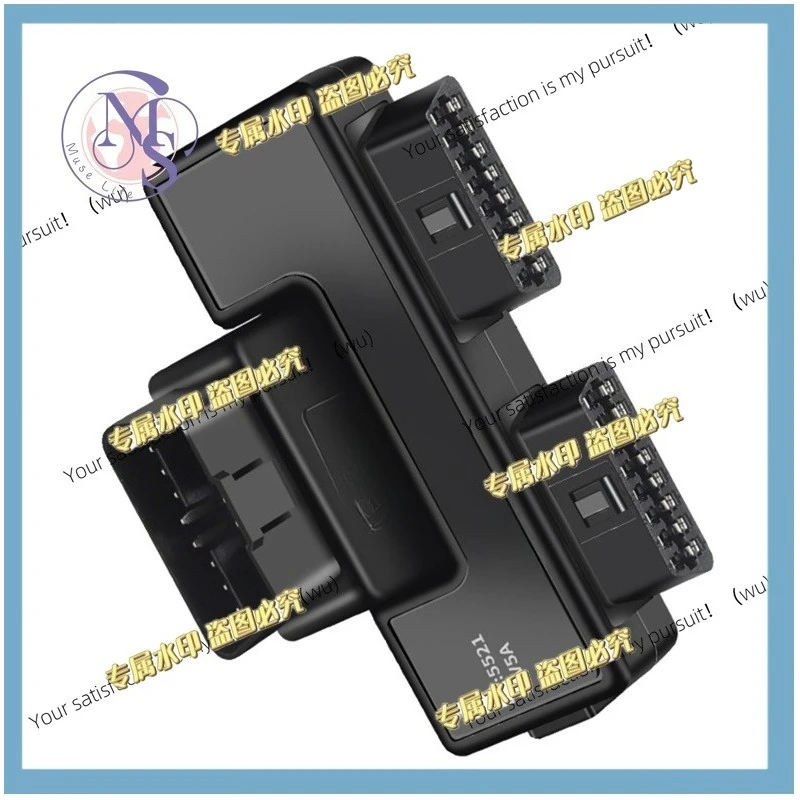 OBD2 One Divided Into Two Adaptor Wire 16 Pin 16 Core OBD Expansion Cable Connector Adapter Cable Universal with Dc5521
