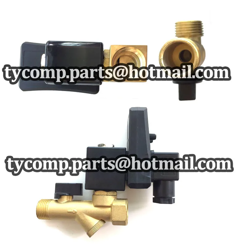 صمام تصريف تلقائي لضاغط الهواء مع مؤقت G1/2 بوصة AC24/DC24V/AC110V/AC220V #1