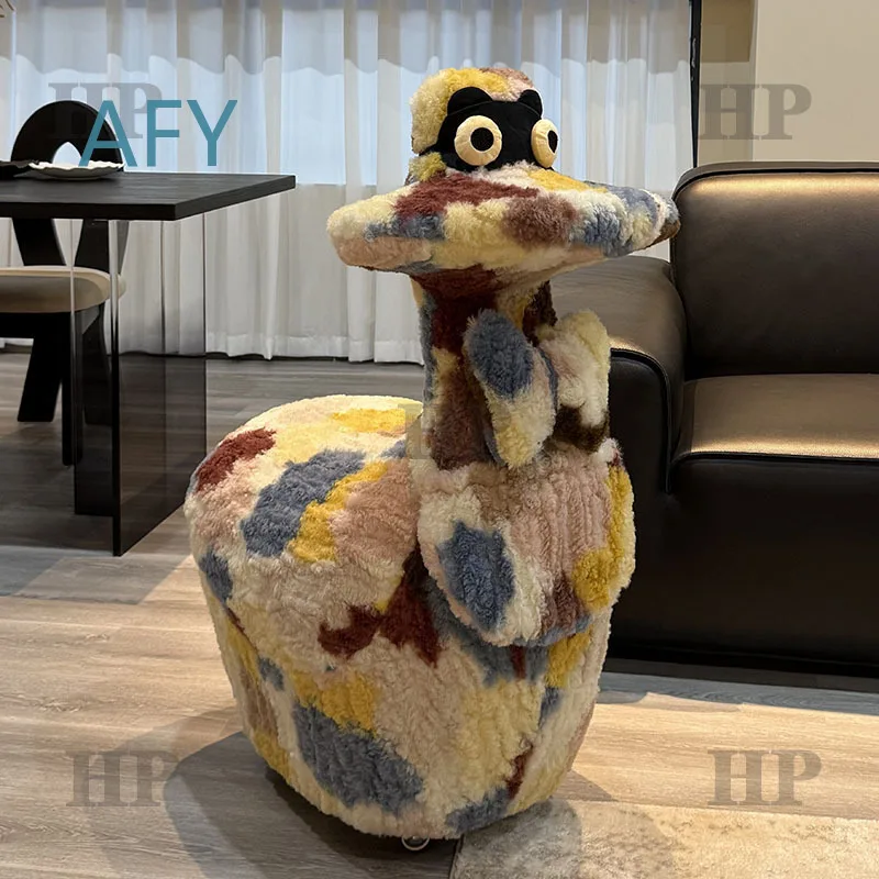Donald Duck Yoyo Duck Stool for Kids Living Room Decor Animal Shape Leisure Chair with Pulley Large Ornament Housewarming