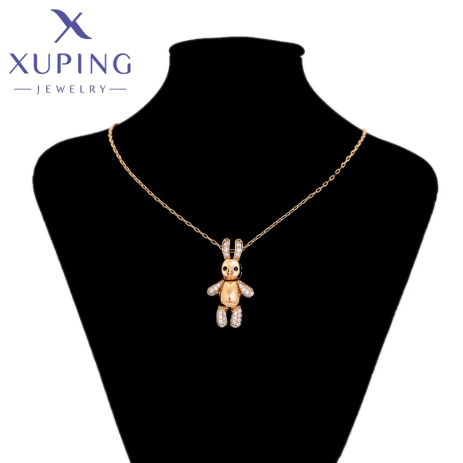 Xuping Jewelry New Fashion Style Animal Shape Gold Color Chains Necklace for Women Schoolgirl Christmas Party Gifts X000682926