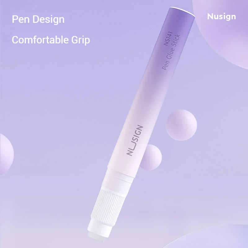 NUSIGN Trendy Twistable Glue Stick – Sleek Pen Design, Transparent Style, and 3 Vibrant Colors for Creative Needs