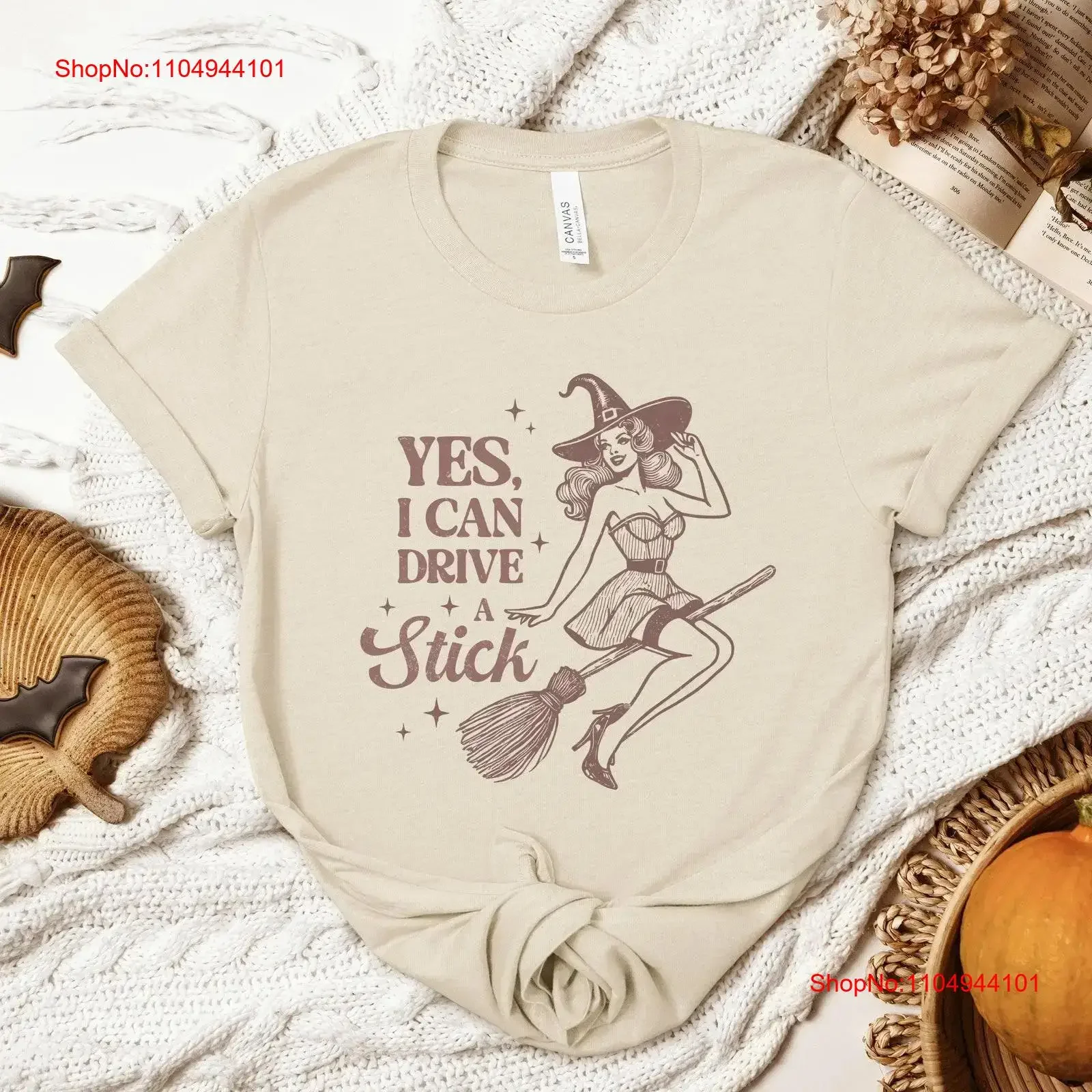 

Футболка Yes I Can Drive A Stick для Хэллоуина, женская забавная вечеринка ведьмы, винтажная стильная уличная одежда, дышащая, слегка графика