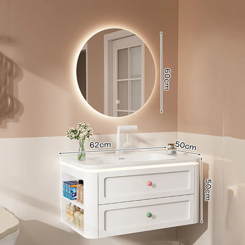

Luxury Mirror Bathroom Cabinet Modern Jewelry Skincare Decorations Cupboard Wooden Toilet Perfume Archivadores Room Furniture