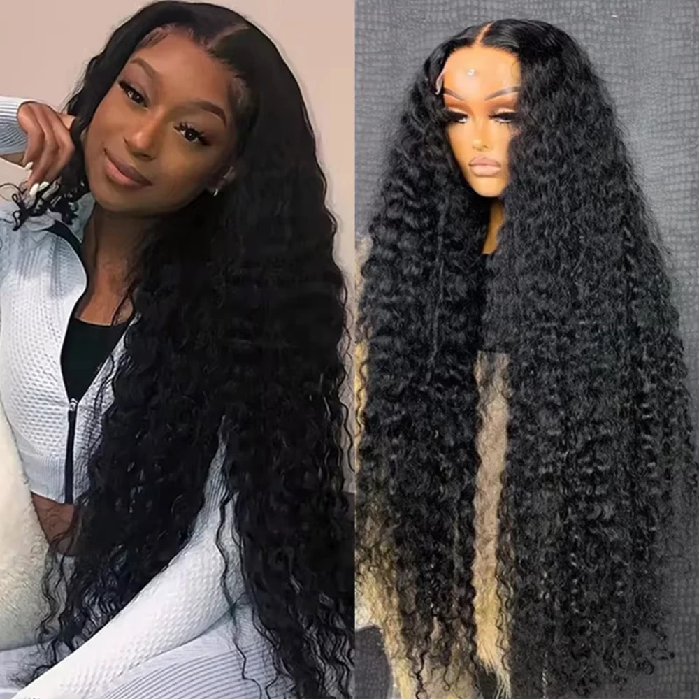 

180% 13x6 Hd Transparent Lace Front Deep Wave Human Hair Wigs 32 34 Inch Real Wig Human Hair Brazilian Curly Lace Frontal Wigs