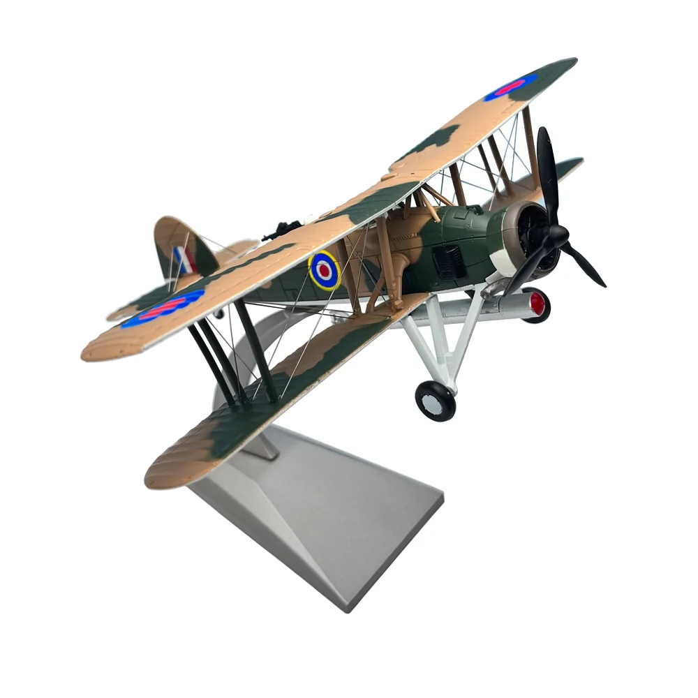 

1/72 Scale World War 2 British Swordfish Torpedo Attack Aircraft Biplane Fighter Aircraft Model Diecast Display Model Gift