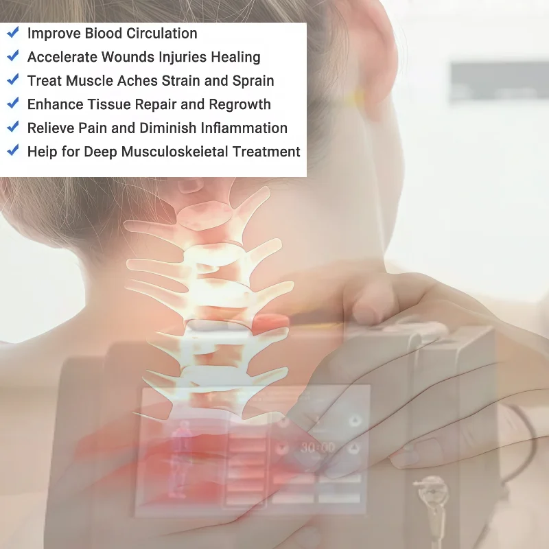 

Cold Laser Therapy Device 808nm, Laser Terapeutico Fisioterapia Profesional with Vibration and LLLT for Body Pain Relief