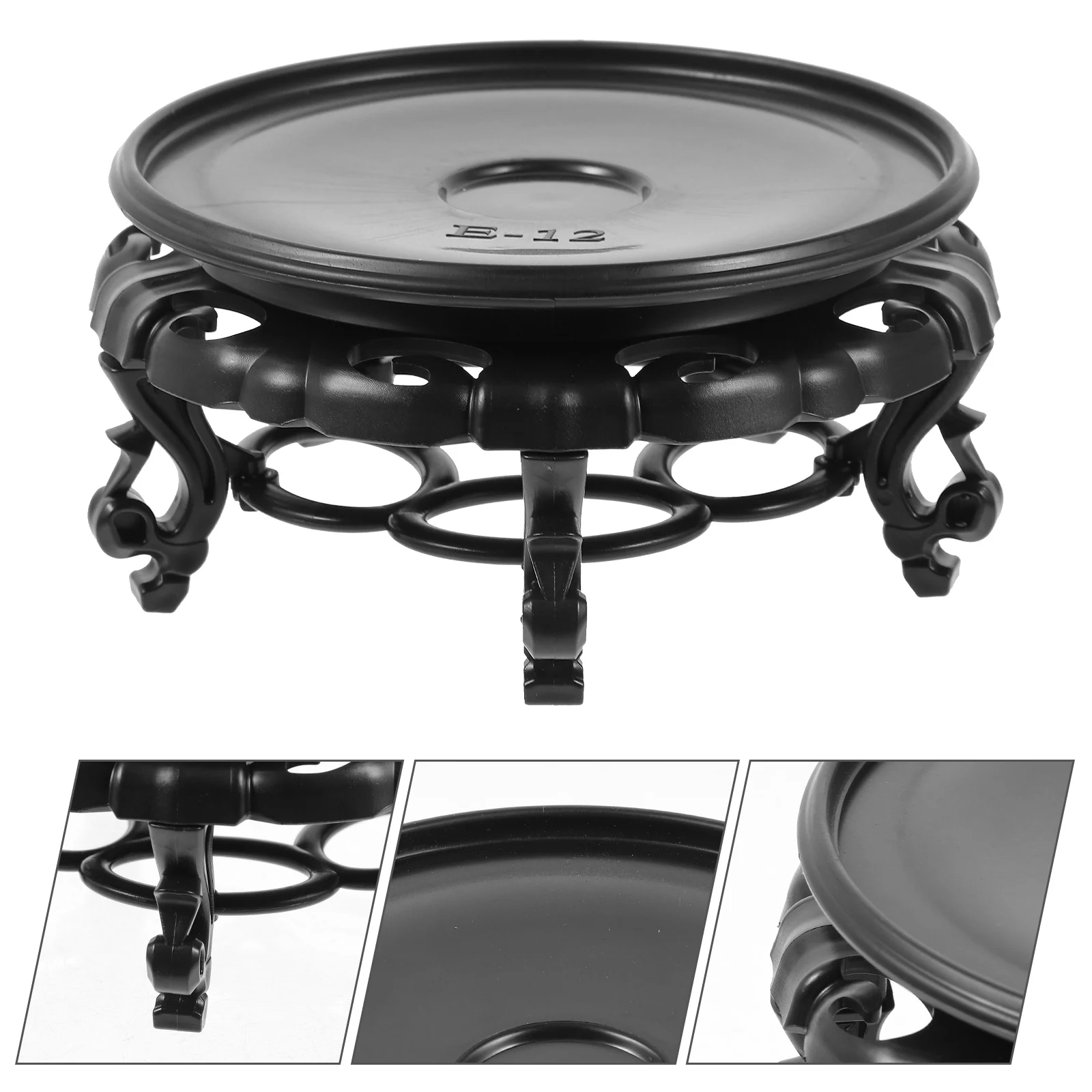 

Resin Flower Stand Single Floor to Ceiling Plant Shelf Indoor Flowerpot Base Decor Durable Lightweight for Living