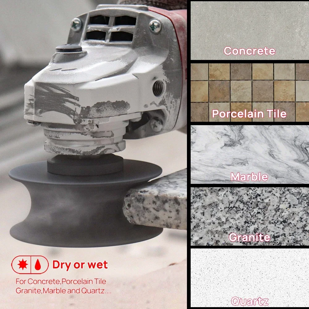 DT-DIATOOL-عجلة طحن الماس للرخام والجرانيت الشطب لطحن الكوارتز وحجر السيراميك Dia75/85mm 1/2 قطعة طاحونة