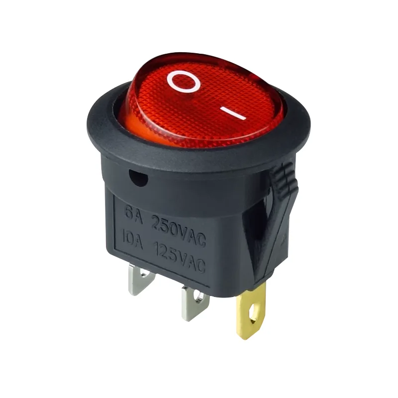 4Pcs 12V/220V Led Switch 10A 12V Light Switch Power Switch Car Button Lights ON/OFF 3pin Round Rocker Switch KCD1