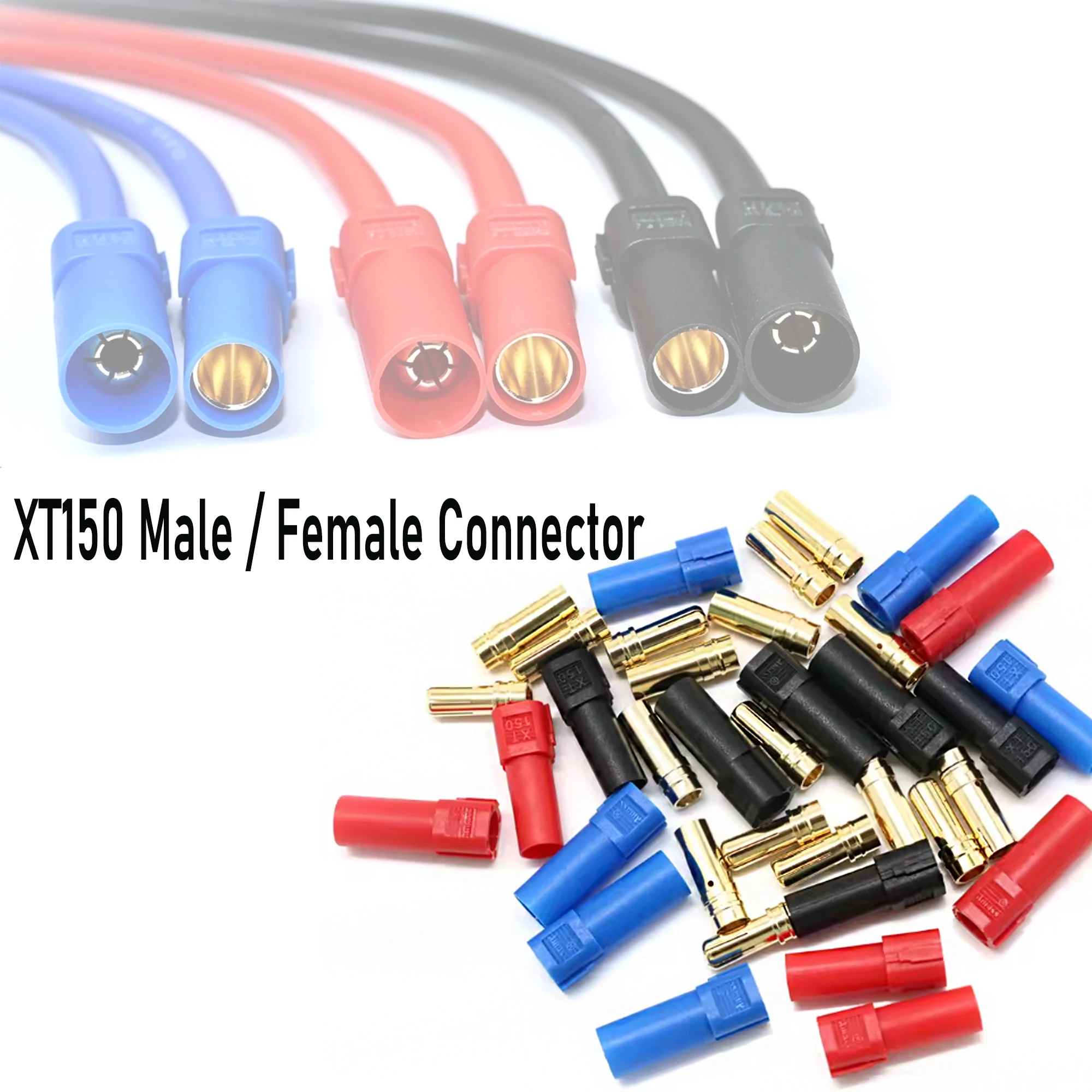 Amass XT150 Aircraft Model Connector Adapter 6mm Male/Female Plug 120A High Rated Amps Connector For RC LiPo Battery