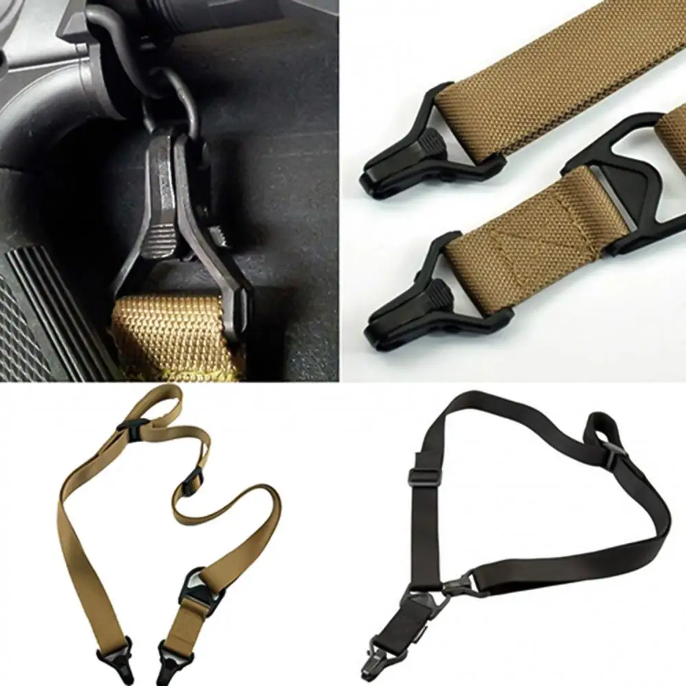 125cm Climbing Strap Outdoor Sports Nylon 2 Point Rifle Sling Clasp Hunting Adjustable Belt Strap Safety Gear Tool