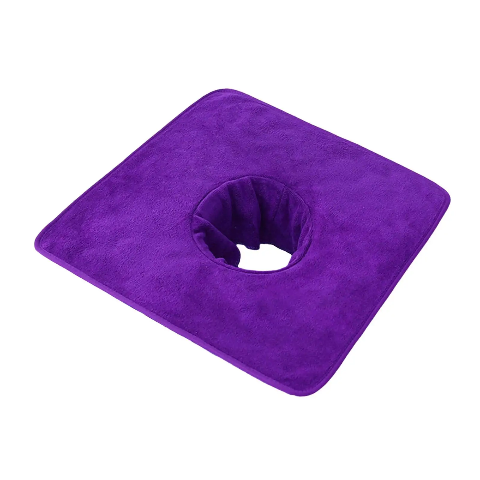 ผ้าเช็ดตัวสำหรับโต๊ะนวดพร้อมรูสำหรับใบหน้า ผ้าเช็ดหน้าดูดซับได้สำหรับร้านเสริมสวย