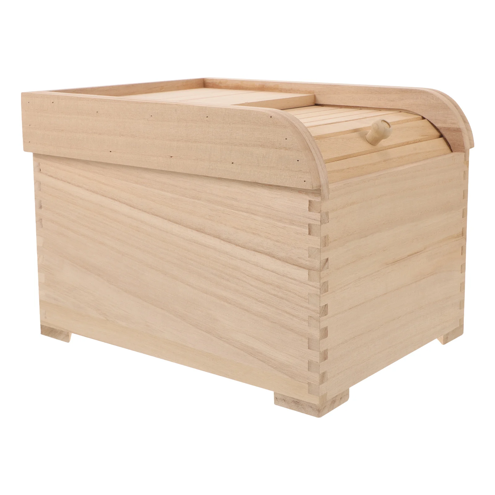 1PC Solid Wood Rice Box Wooden Storage Container Large Capacity Lid Easy Open Close Kitchen Storage ganization Container