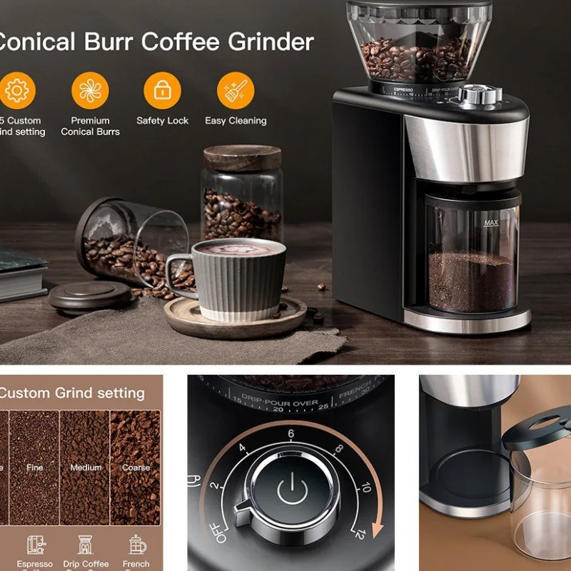 

Coffee grinder Household beater Electric bean grinder Hand brewing Italian mill 커피 전동그라인더 мельница для специй moedor eletrico