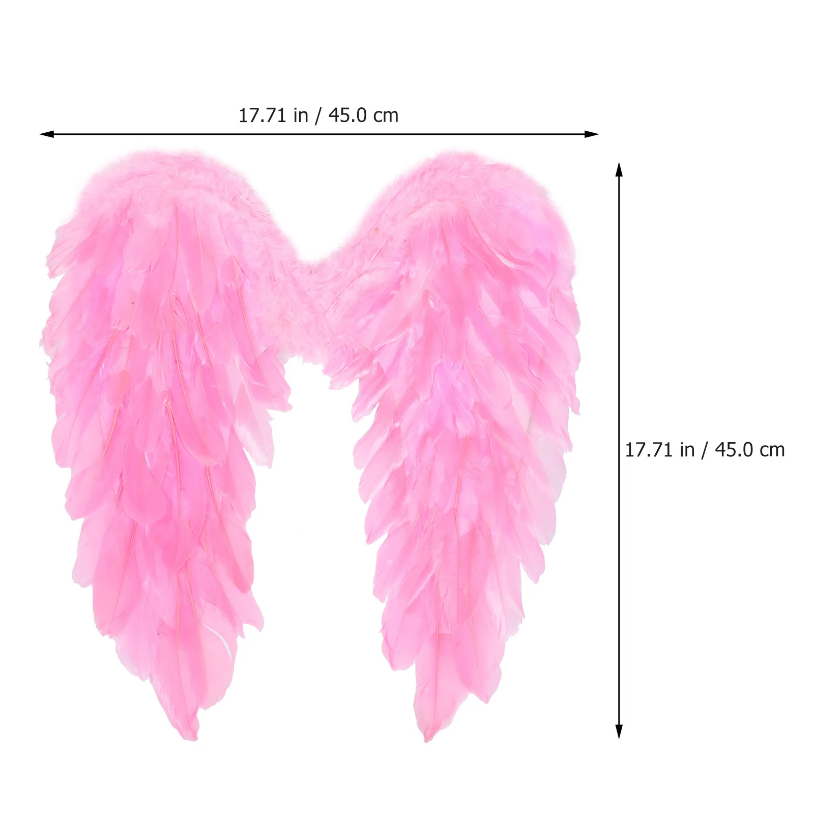 

1pc 45x45cm Pink Plume Wing Prop High Quality Comfortable Fashionable Christmas Stage Performance Decorative Angel