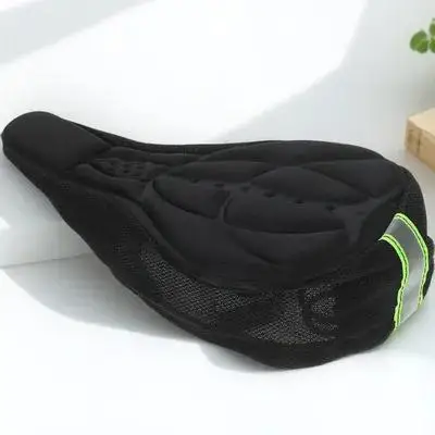

Universal Bike Saddle Cover 3D Thick Sponge Breathable Seat Cushion For Mountain Bicycle Comfort Fit All Sizes Black