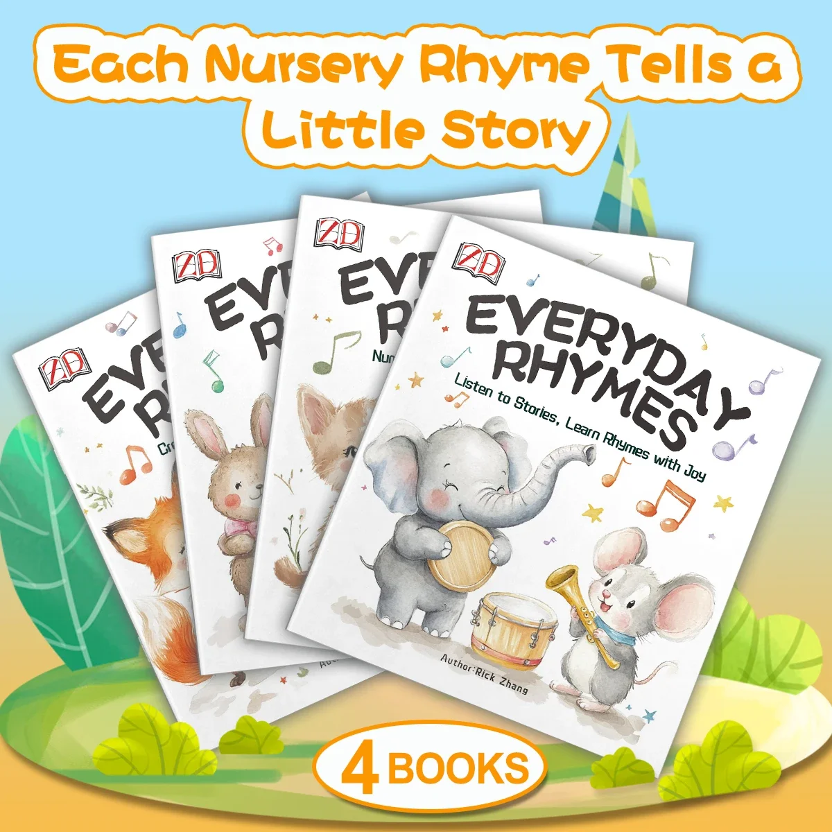 

Сборник классических детских песенок, книга английских стишков Монтессори для детей 3-6 лет.