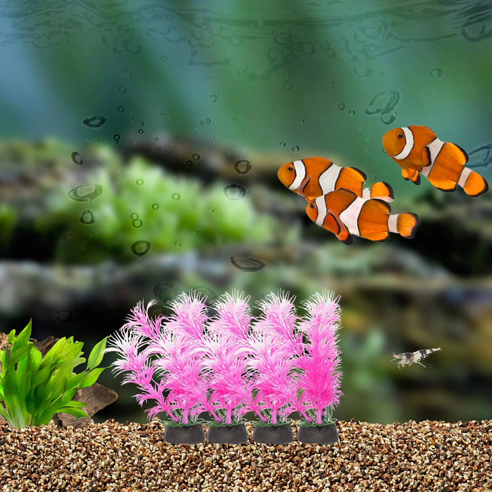 

10 Pcs Betta Fish Aquatic Decoration Decorations Decorative Aquarium Plastic Décor Plants