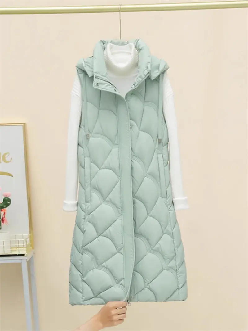 

Съемная шапка среднего и длинного размера, хлопковый жилет, большая толстая пуховая хлопковая куртка, женский стильный модный тонкий жилет, парки A815