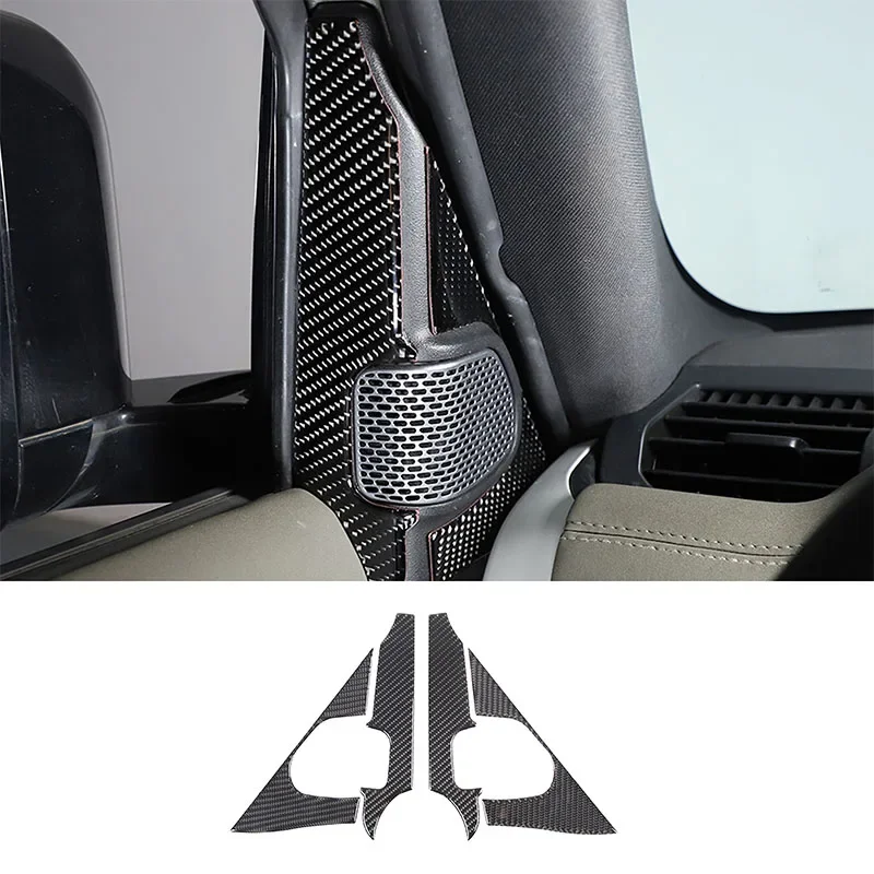 

Car A-pillar Speaker Decorative Sticker Soft Carbon Fiber For Land Rover Defender 90 110 130 2020-2024 Interior Accessories