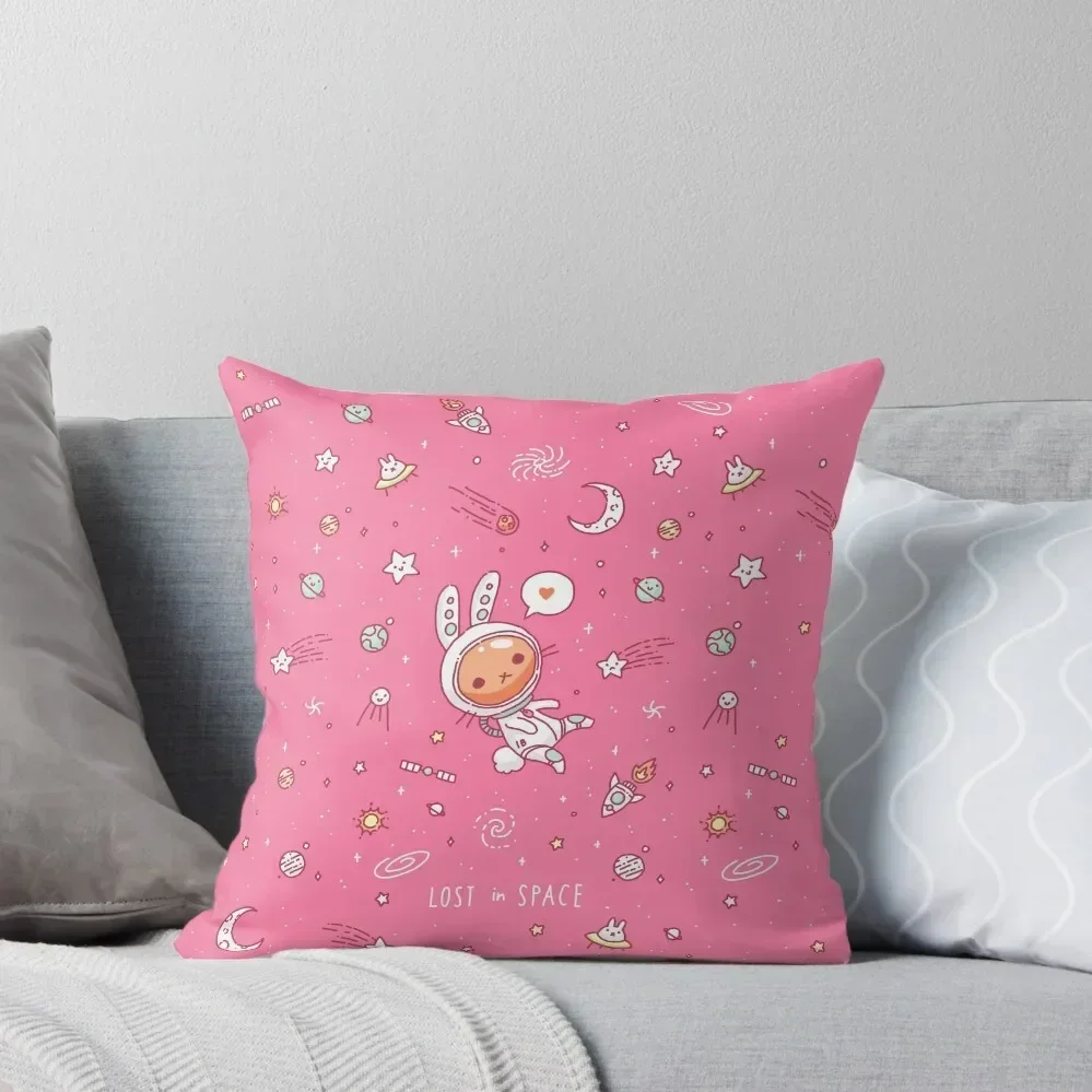 

Cute bunny in Space Throw Pillow Covers For Sofas Pillowcase Cushion Pillowcases Bed Cushions Cushions Cover pillow