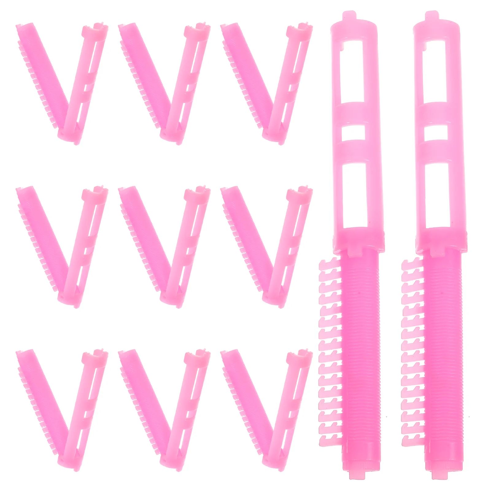 12 Pcs Perm Bar Hair Volume Clip Crimper Tool Curlers Resin Clips for Miss Women's Claw