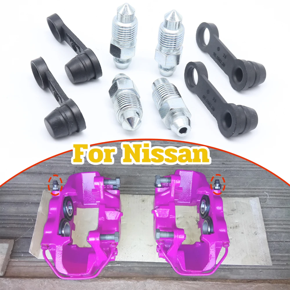 

Front Left Right Caliper Bleed Nipples Screws Repair Kit for Nissan GT-R R35 2007-2022 Skyline R33 R34 1993-2008 Spare Parts Car