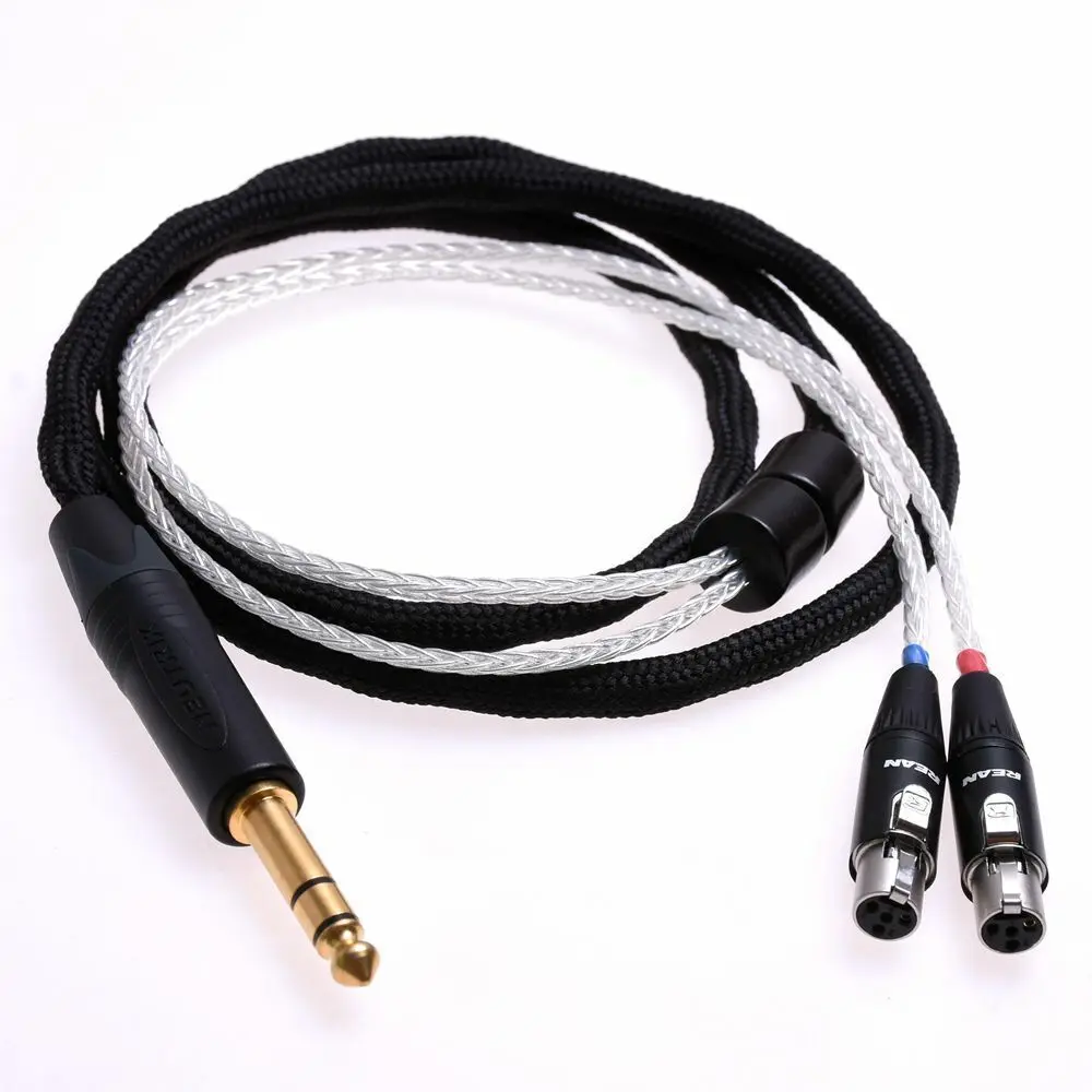 16 Cores 5N Upgrade Cable For Audeze LCD-2 LCD-3 LCD-X Headphone Extension Cord