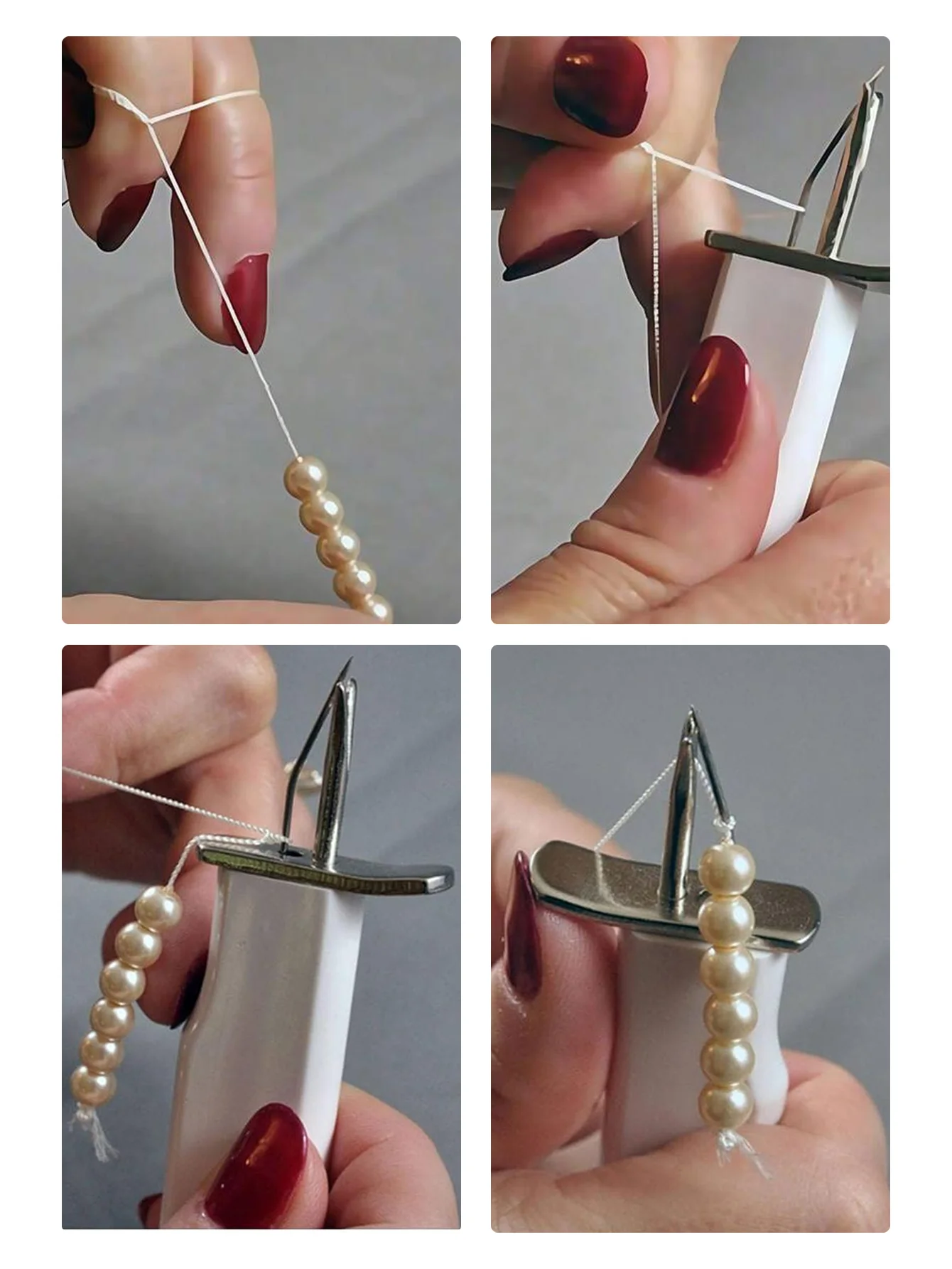 1-Pack DIY Jewelry Making Tool - Bead Knotter, for Bracelets and Silk Thread Crafts, Plastic Material