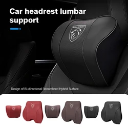 Car Headrest Neck Pillow Lumbar Support Waist Protector Cushion For Peugeot 2008 3008 307 308 206 207 208 407 508 5008 106 107