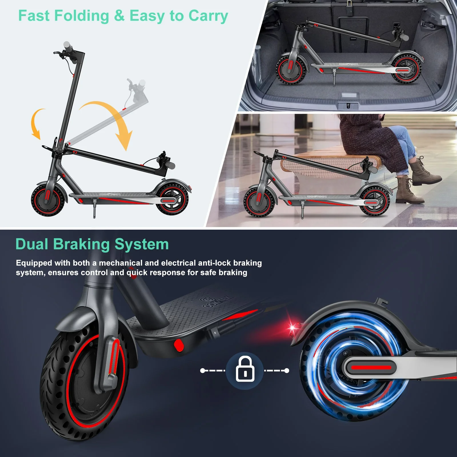 E-scooter plegable M365 Pro, 350W, aplicación E