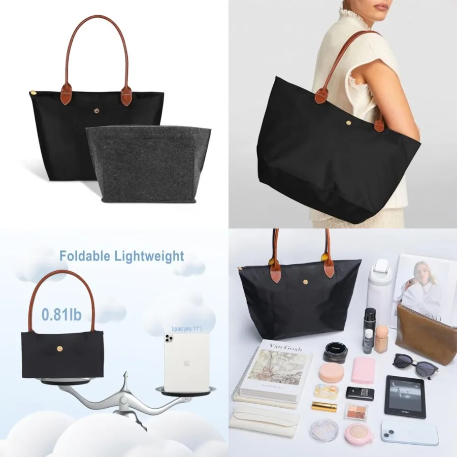 Work Tote Bag For Women: For 13-15" Laptop Foldable - For Office Professionals College Students - Commute Travel