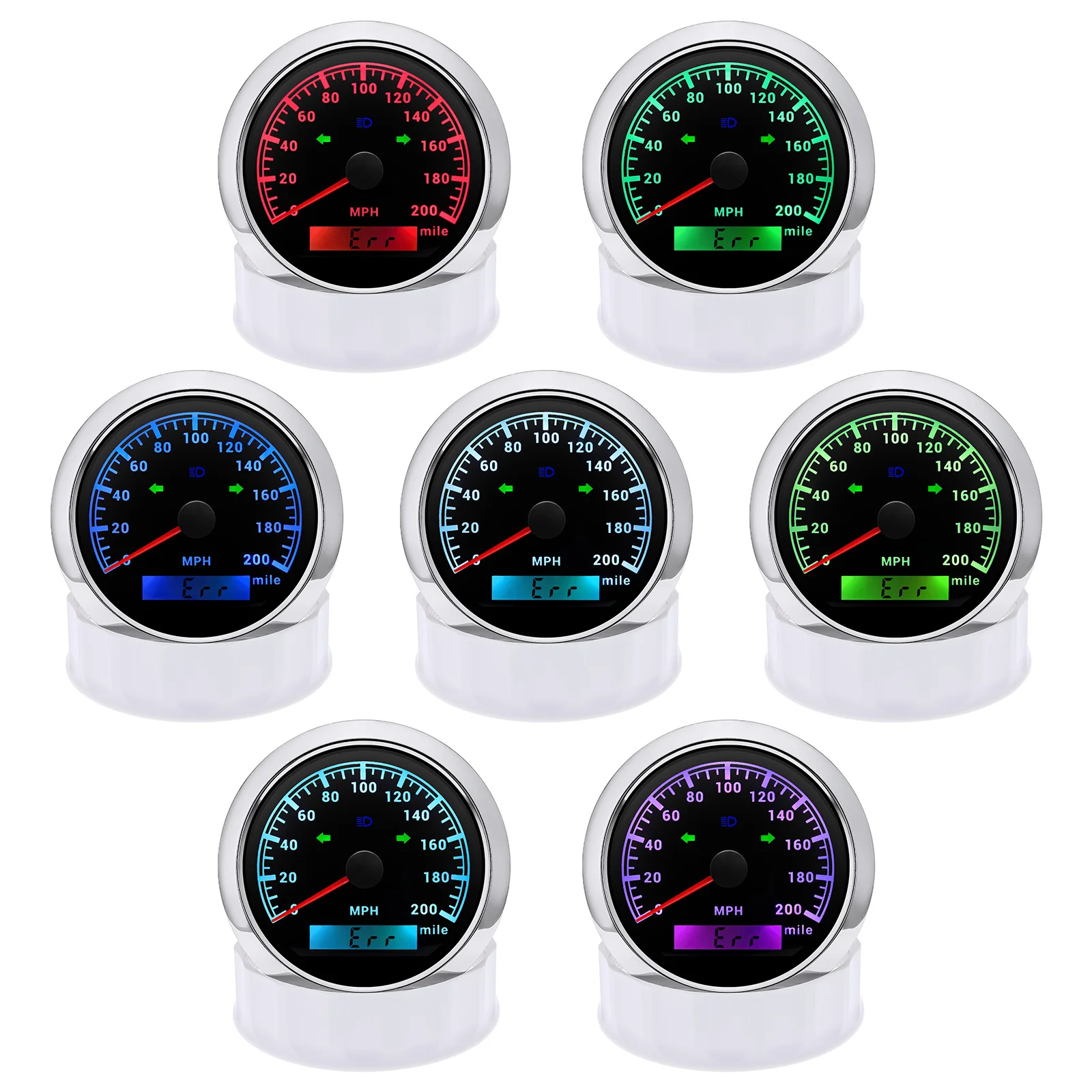 

85mm GPS Speedometer Waterproof Anti-fogging LCD Display Speed Gauge Less Power Consumption Longer Life Car Boat Speedometer
