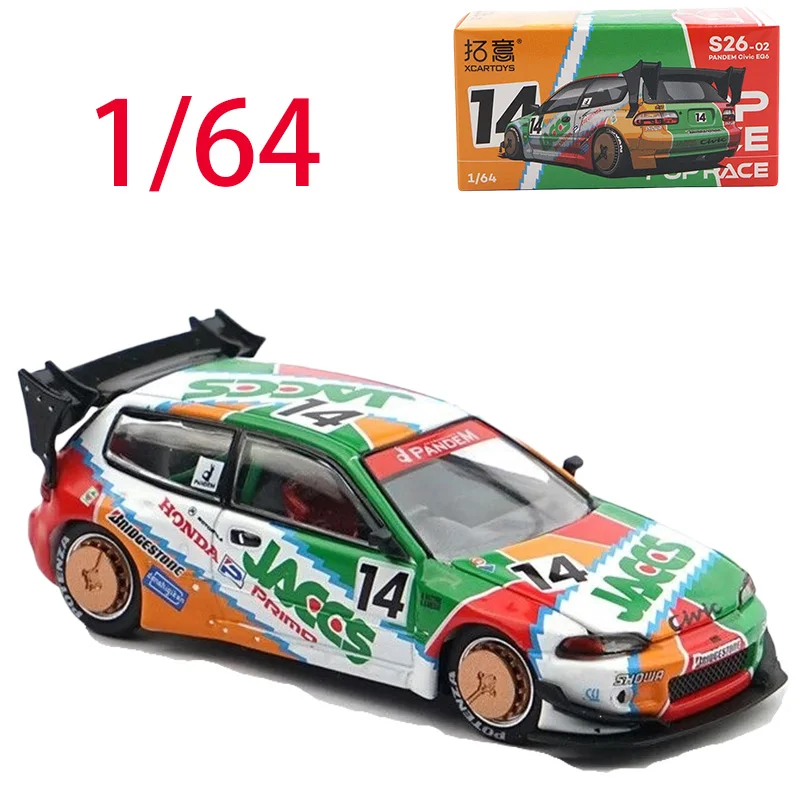 

Poprace Diecast масштаб 1/64 модель автомобиля из сплава Honda Honda Civic EG6 JACCSS 26-02, игровые транспортные средства, игрушки для мальчиков, оригинальная коробка