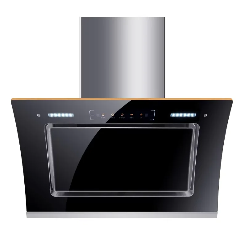 Wholesale Large Digital Ceiling Side New Smart Electric Kitchen Hood Stainless Steel Range Hoodfor Home Hotel Kitchen Appliance