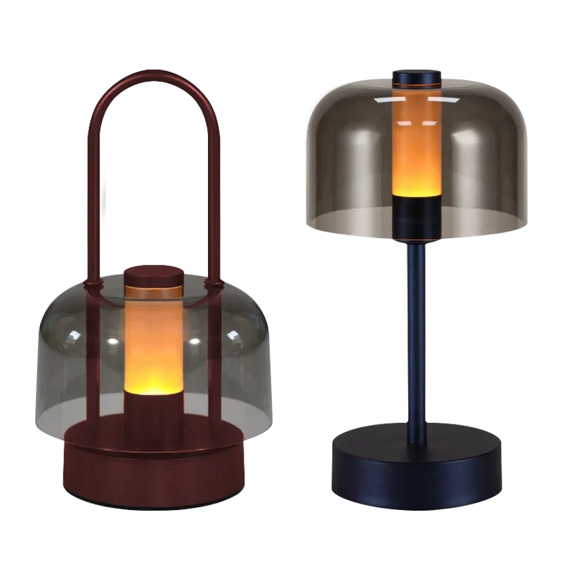 

Современная ретро скандинавская настольная лампа, перезаряжаемая домашняя настольная лампа, лампа для кемпинга, ночник для спальни, кемпинга, чтения, украшение дома