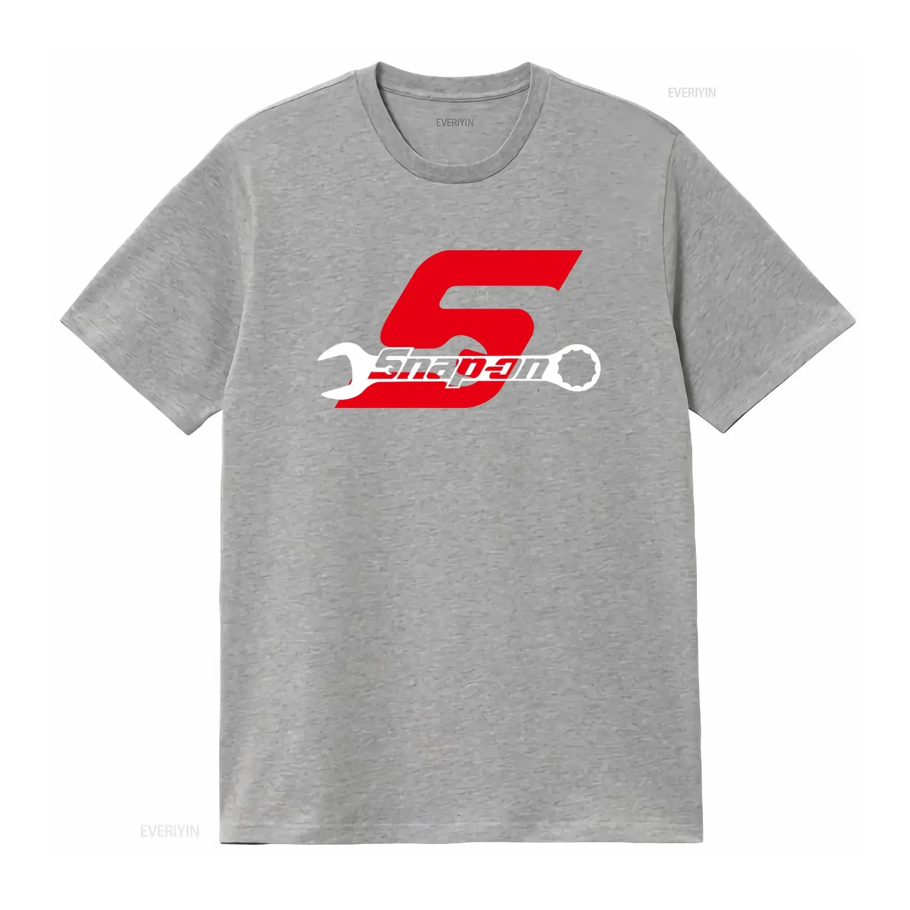 Snap On Tools T Shirt for Men Print with Wrench Design High Quality Cotton Fabric vintage Washed Casual Slightly Breathable view 3