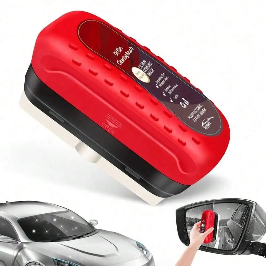 

Car Oil Film Cleaning Brush For Windshield And Side Mirror Anti Rain Fog Cleaner