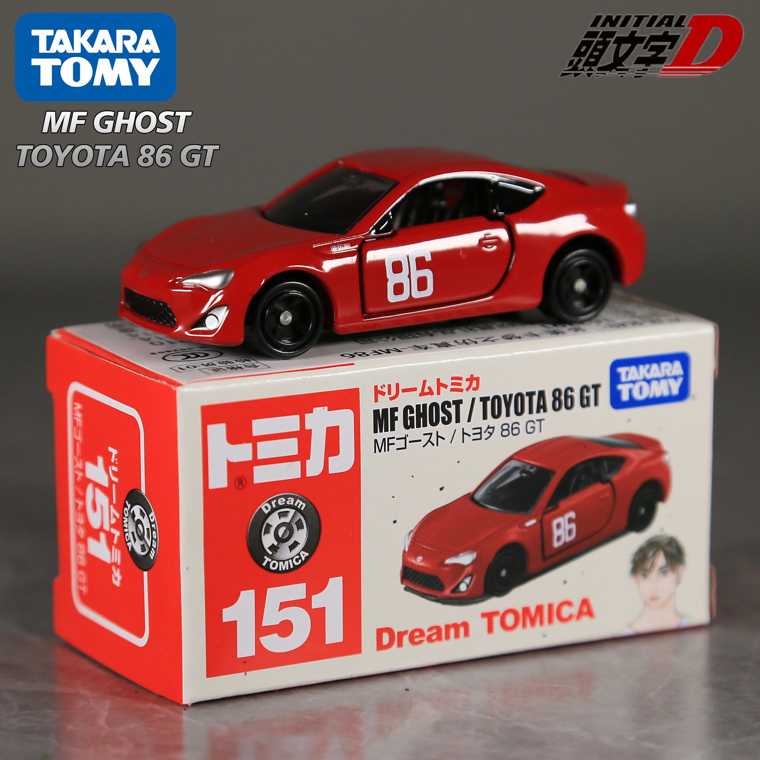 TOMY Initial D MF GHOST Toyota 86 GT 151# Alloy Car Diecasts & Toy Vehicles Car Model Miniature Scale Model Car For Children