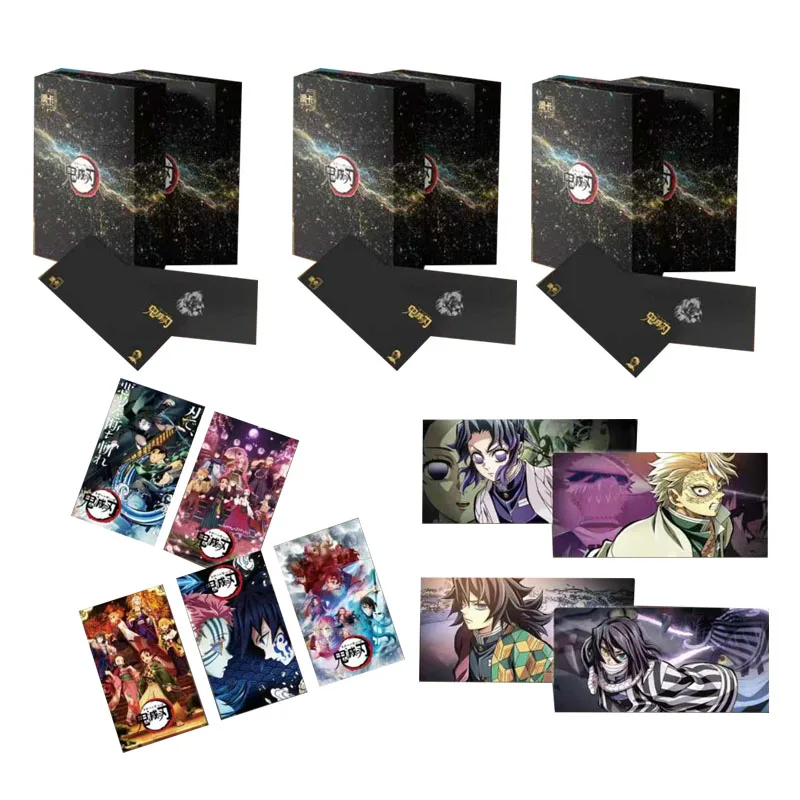 Wholesale Demon Slayer Collection Cards Aoka Wave2 Color Paper Art Board Acrylic Raster Poster Anime Games Trading Cards